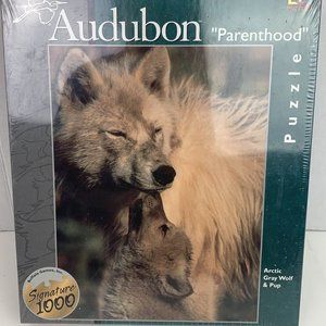 Audubon Arctic Gray Wolf and Pup NEW Puzzle Parenthood Series 1026 Pieces Nature